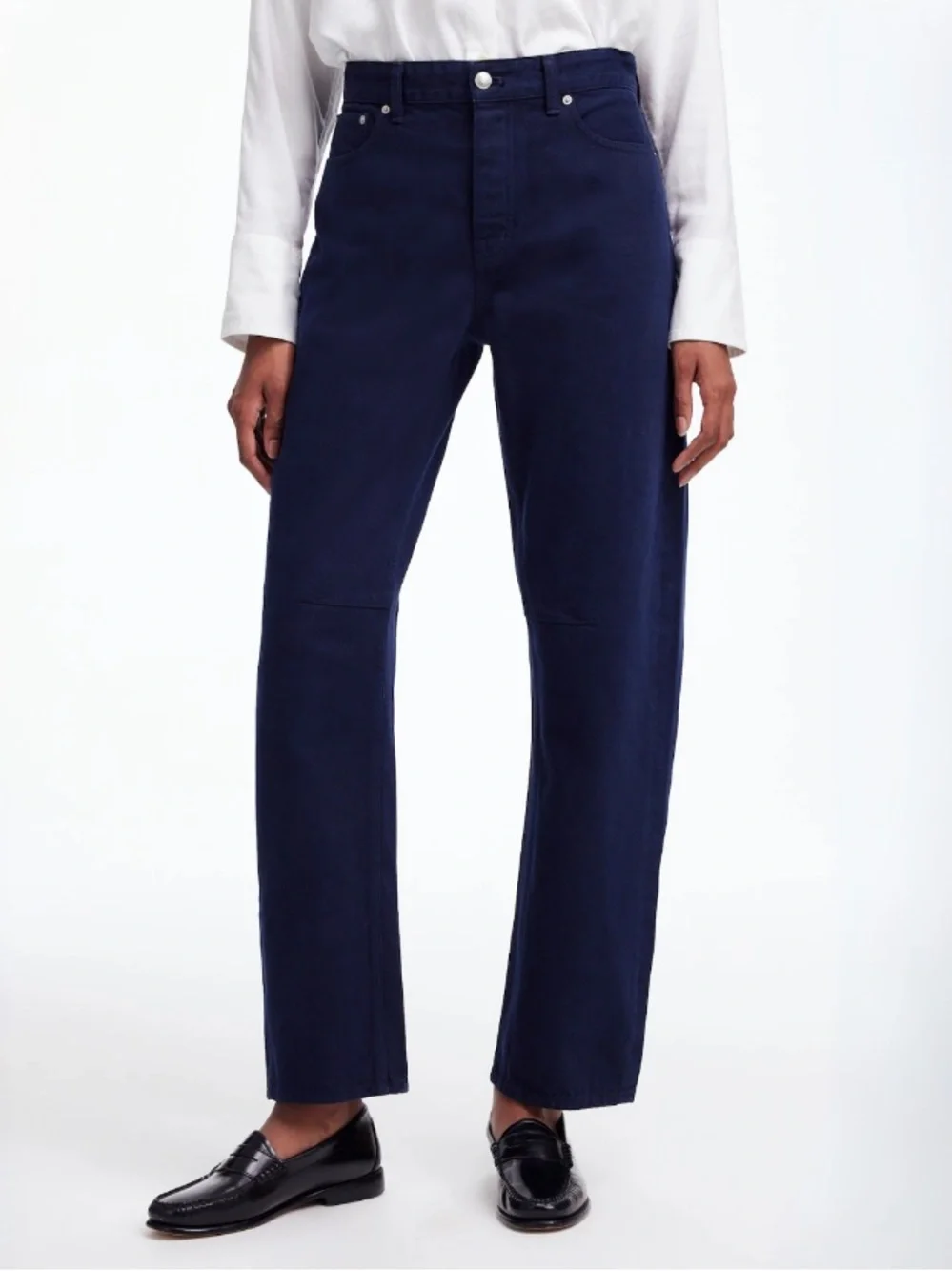 NWT Madewell The Darted Barrel-Leg Jean in Garment-Dyed Denim Juniper Berry - Picture 1 of 8